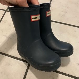 Hunter rain boots toddler navy shoes